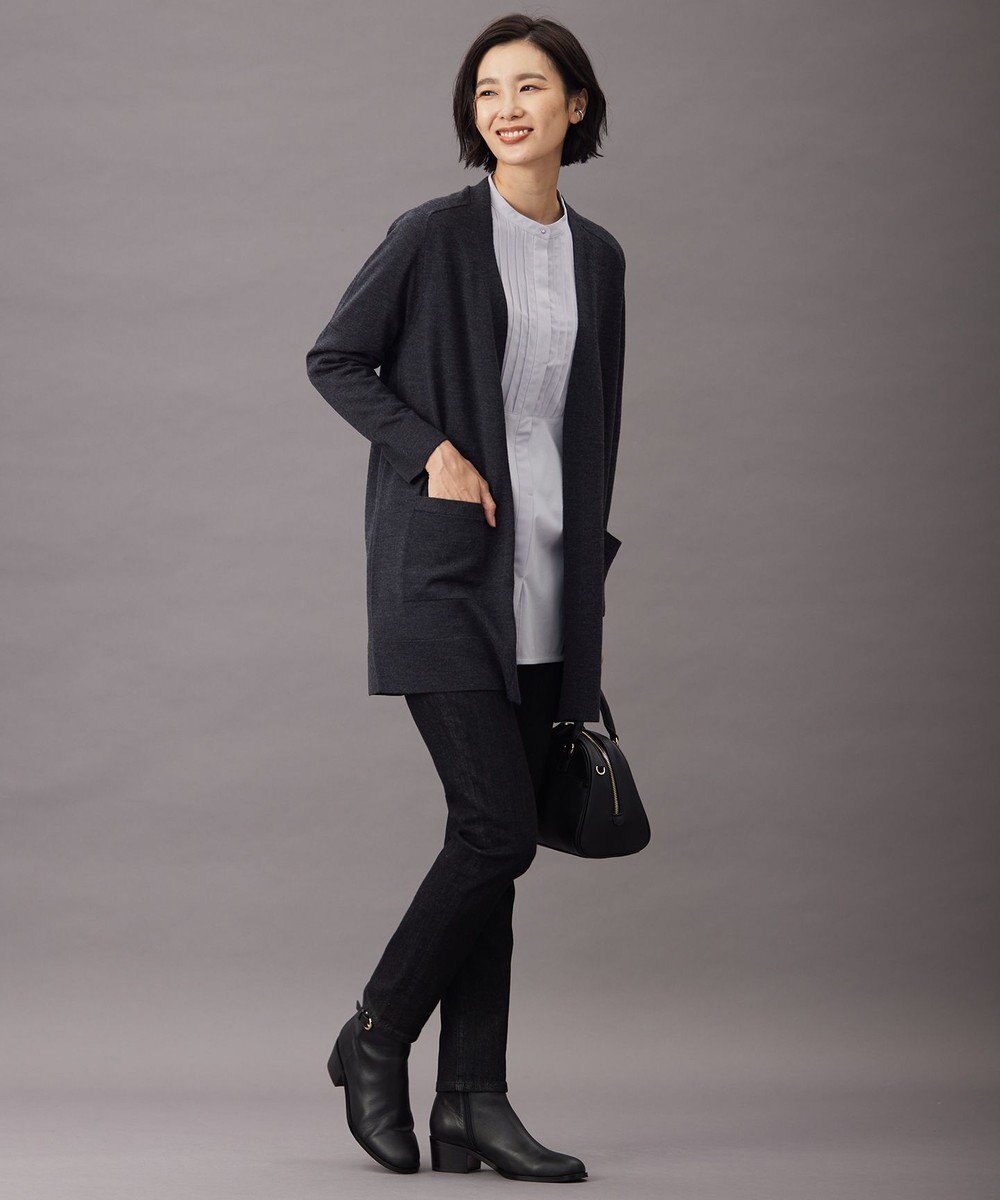 J.PRESS LADIES 【着丈が選べる・洗える】KNIT BASIC ロングカーディガン 