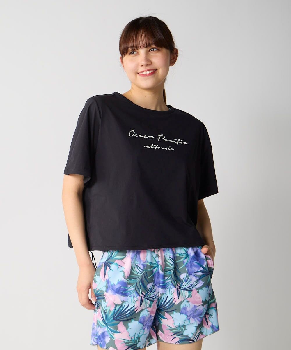 OP／FILA 【Ocean Pacific】裾ブラウジングTシャツ付き４点セット水着 