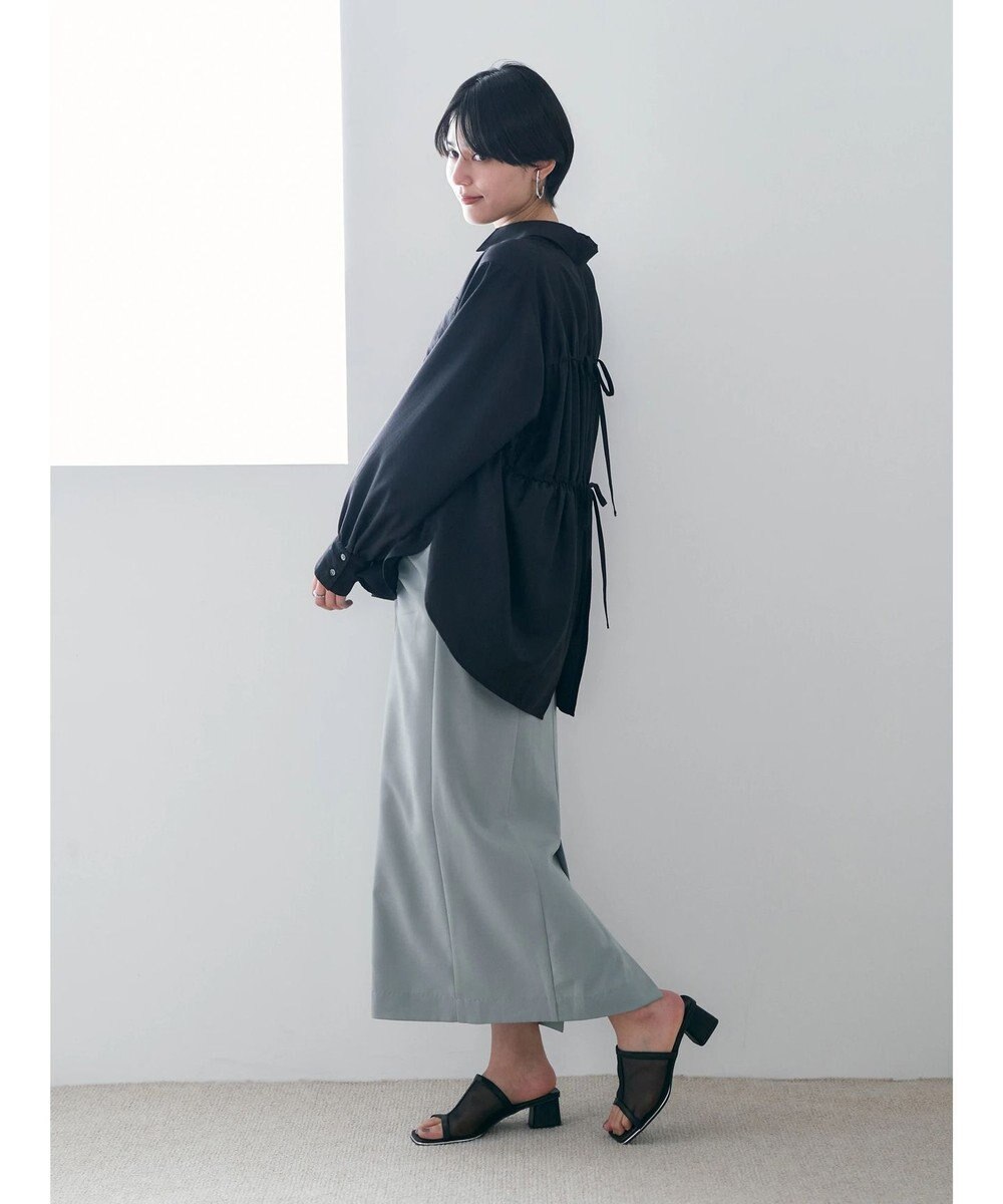 YECCA VECCA シャーリングロングナロースカート 