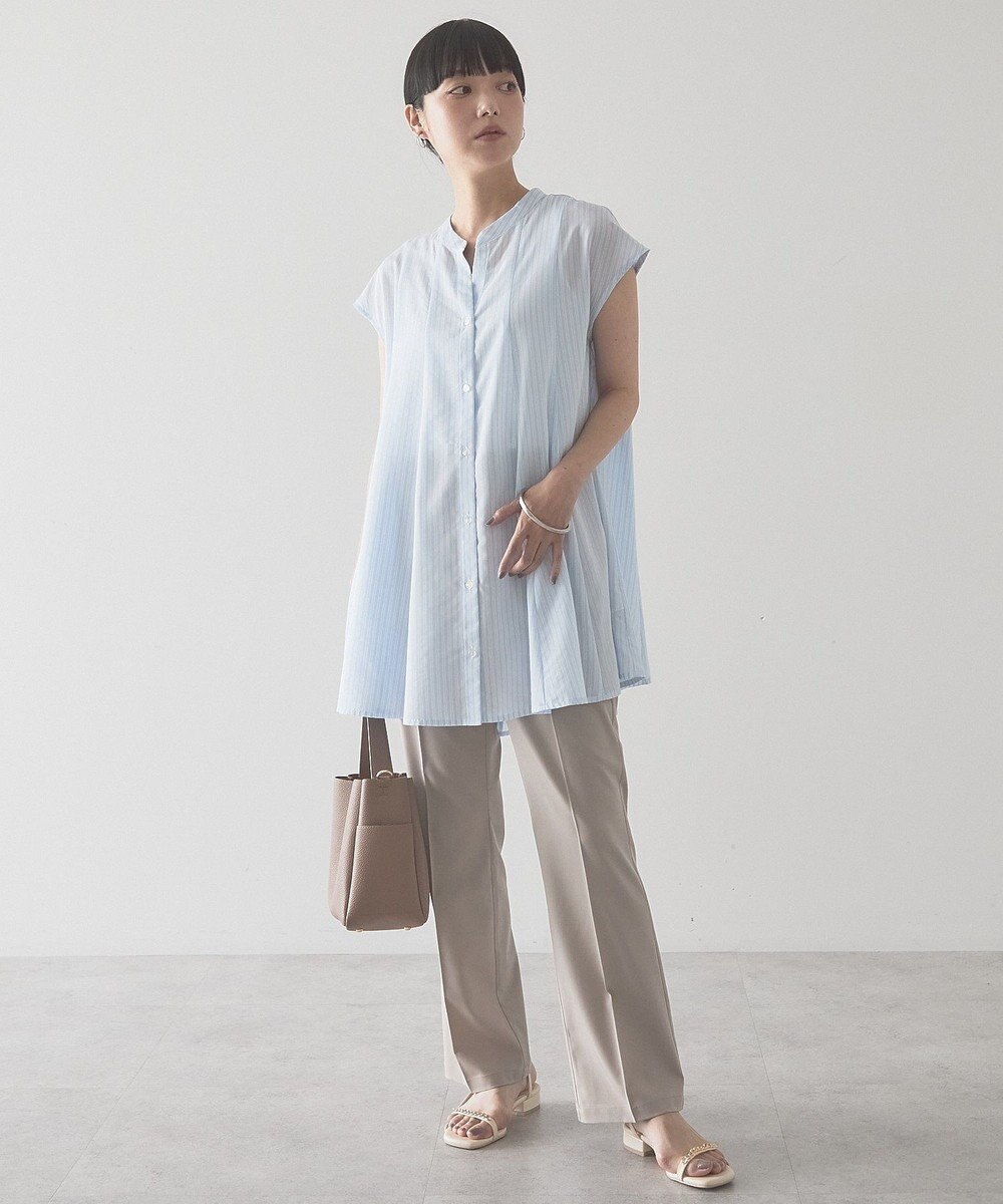 AMERICAN HOLIC 【予約】【接触冷感】フレンチスリーブフレアスキッパーブラウス 