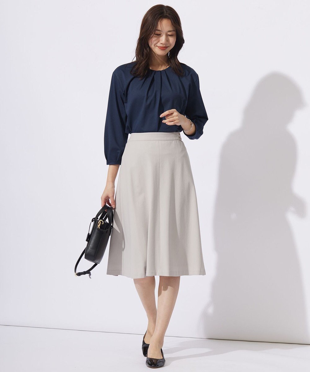 J.PRESS LADIES S 【WEB限定カラーあり】ストライプジャカード フロントタック カットソー 