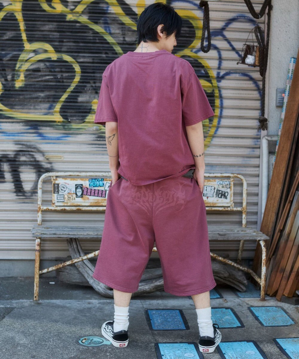 WEGO 【ユニセックス着用ITEM】ピグメントグラフィックショーツ 