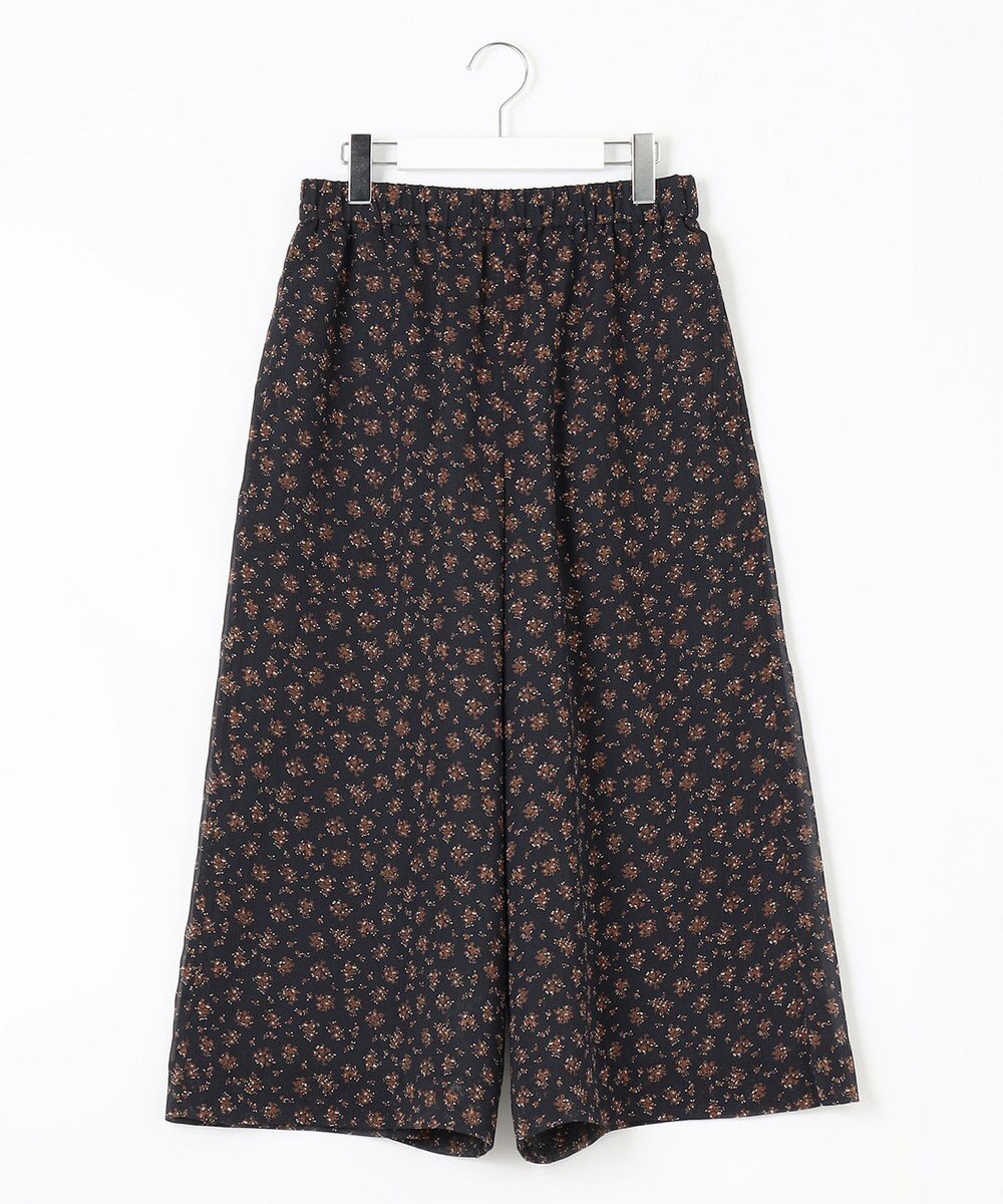 J.PRESS LADIES 【洗える】楊柳フラワープリント キュロット パンツ 