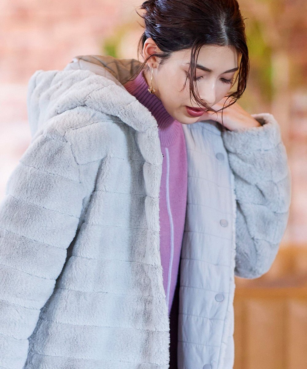 Tiaclasse 【2WAY】エコファーキルティングリバーシブルコート 