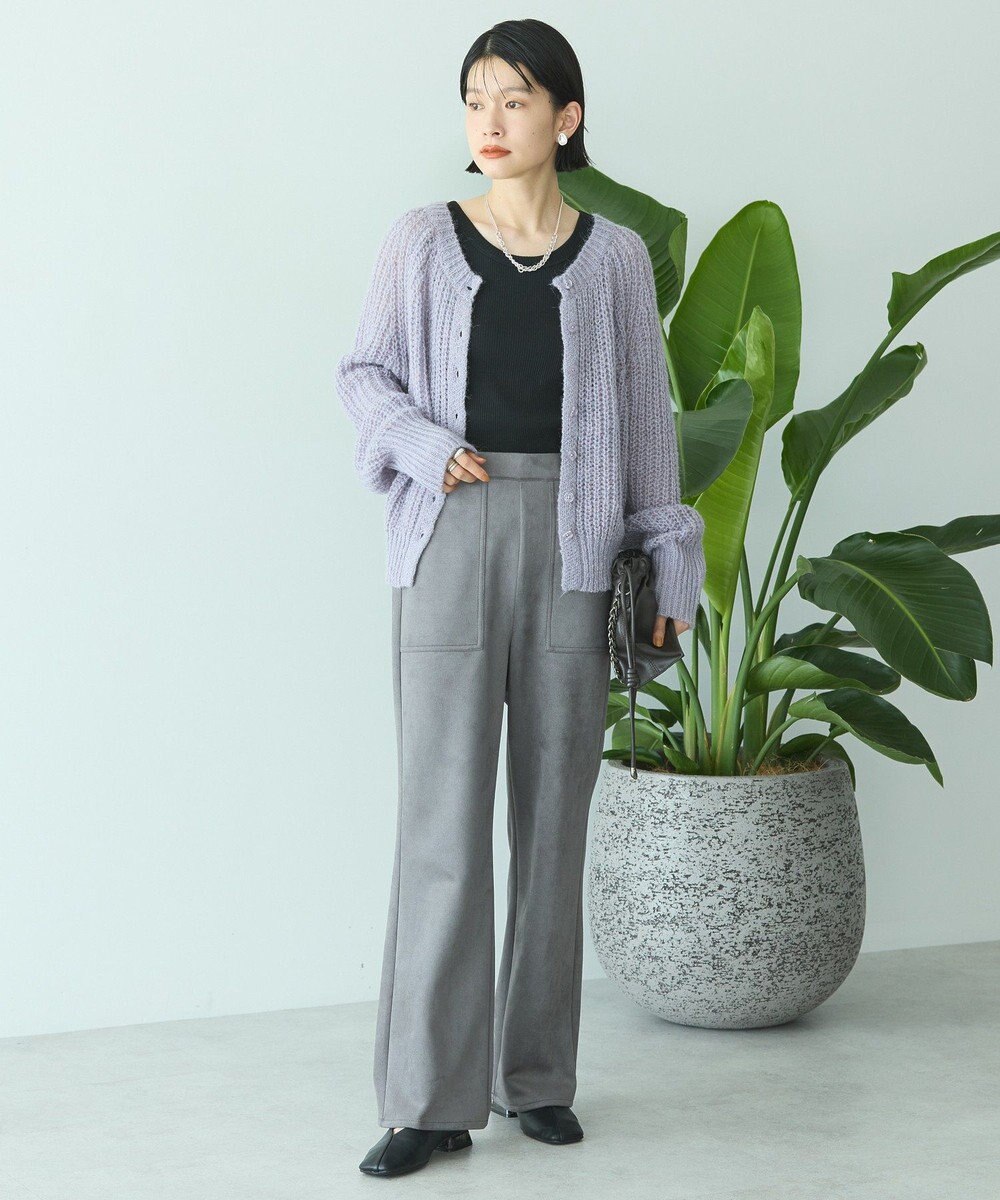 AMERICAN HOLIC ヌバック調ベイカーフレアパンツ 