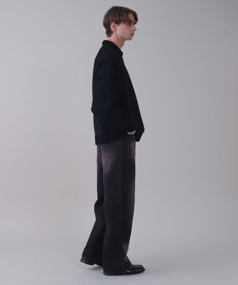 WEGO 【ユニセックス着用ITEM】ベロアモールワンポイントZIPカーディガン 