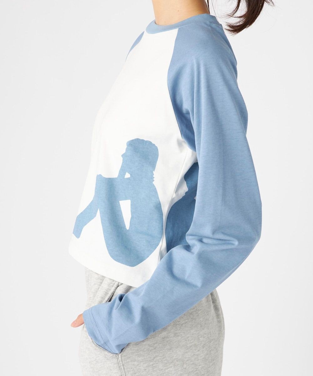 OP／FILA 【Kappa】ショート丈 シルエットロゴ ラグランロンT 