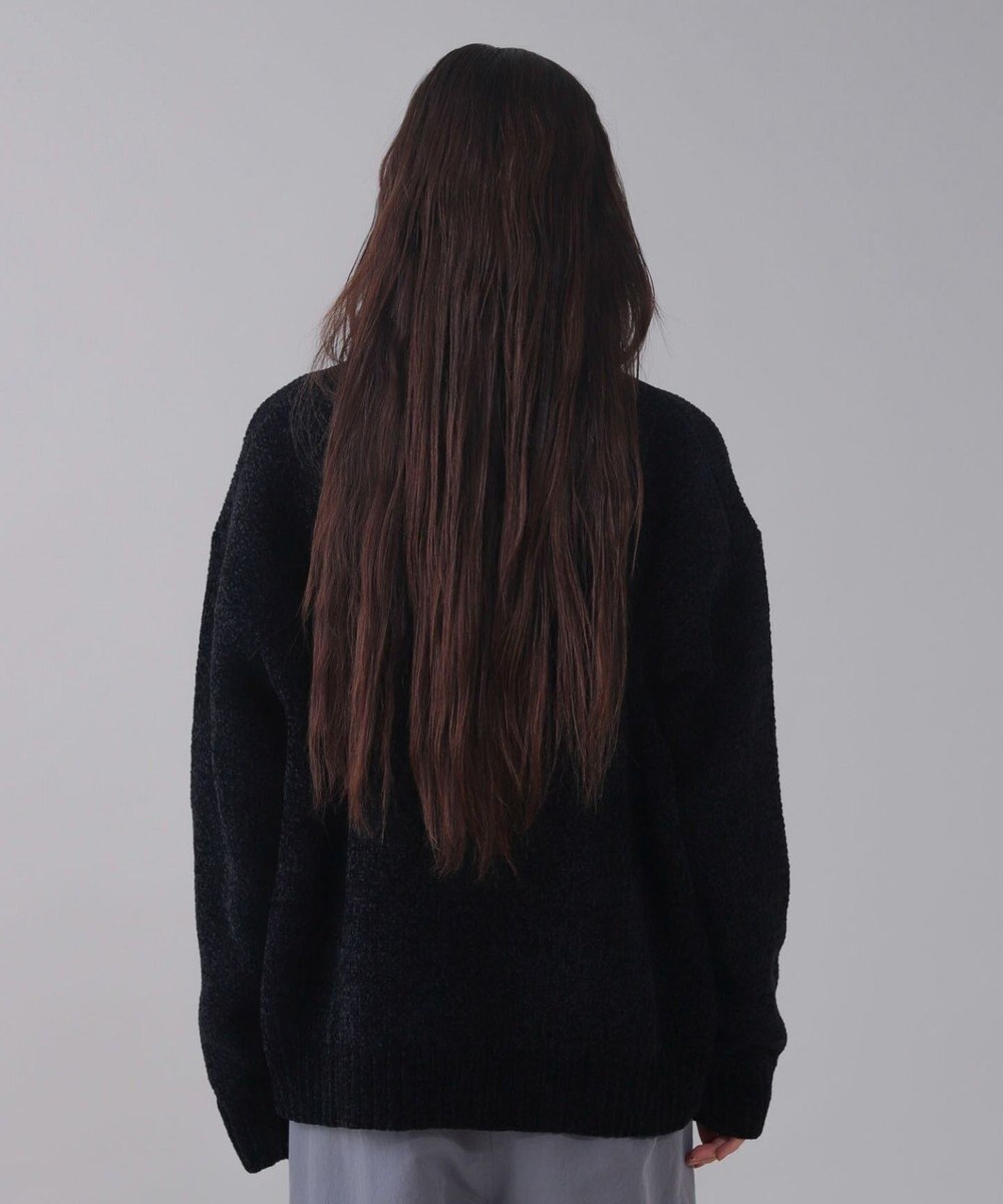 WEGO 【ユニセックス着用ITEM】ベロアモールワンポイントZIPカーディガン 