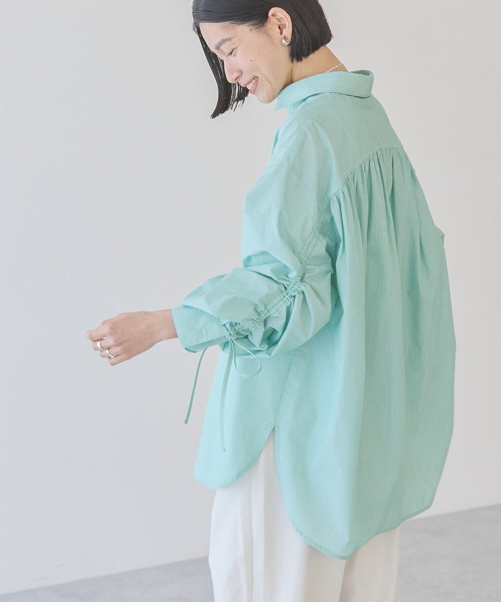 AMERICAN HOLIC 【WEB限定】イージーケアバックギャザーリボンシャツ 