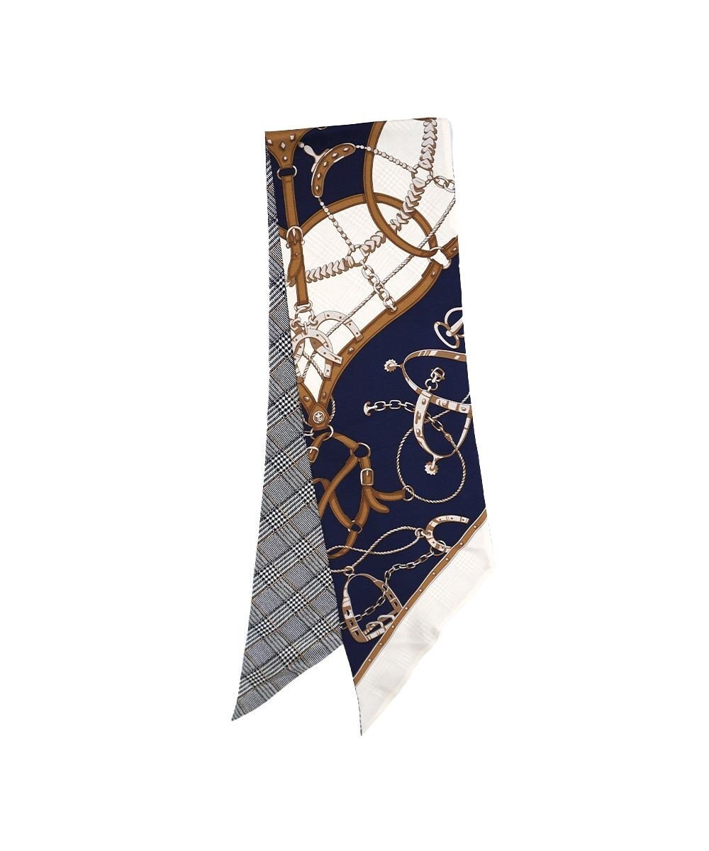 Marca ＜秋の新色！＞【Marcaオリジナル】ベルト＆グレンチェック剣先  シルクツイル 剣先スカーフ 