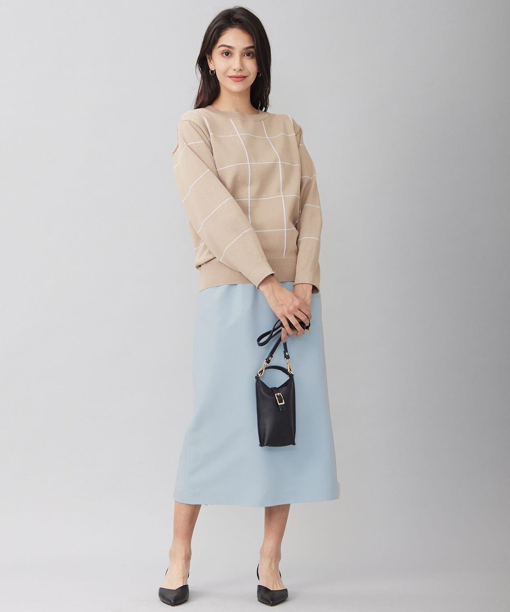 自由区 【WEB限定カラーあり・洗える】コットンナイロンミドルゲージ ニット 