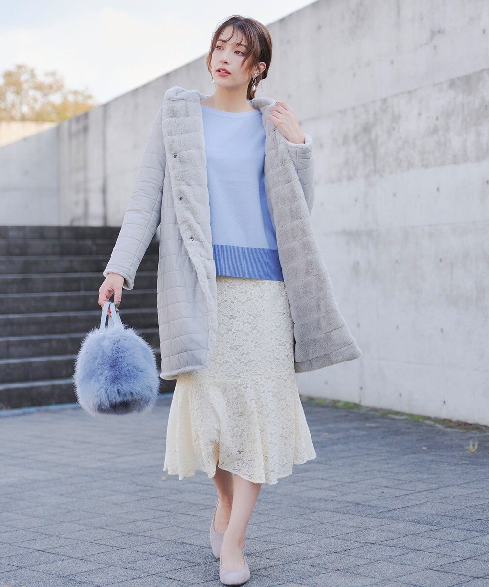 Tiaclasse 【2WAY】エコファーキルティングリバーシブルコート 