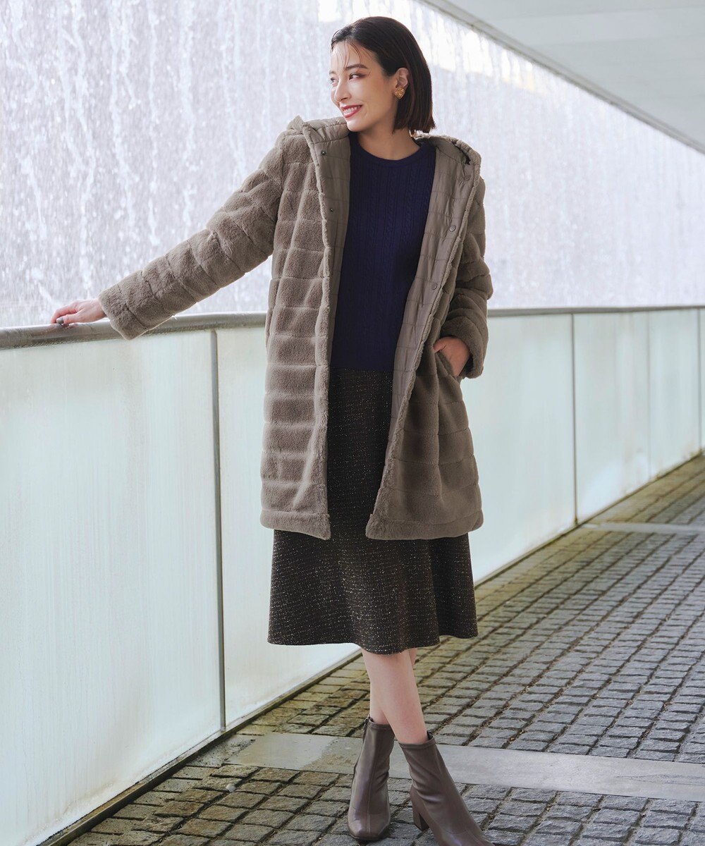 Tiaclasse 【2WAY】エコファーキルティングリバーシブルコート 