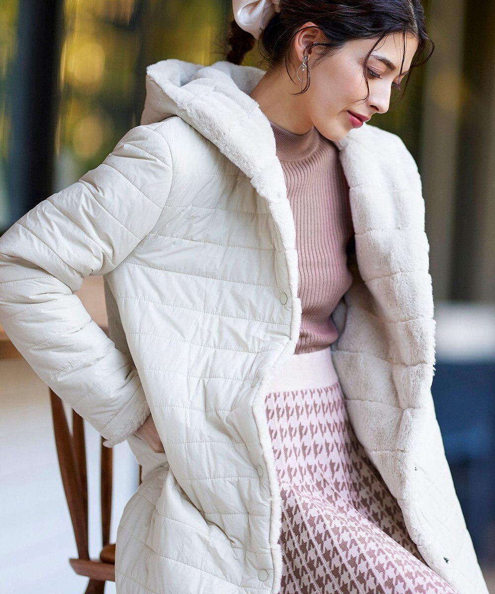 Tiaclasse 【2WAY】エコファーキルティングリバーシブルコート 