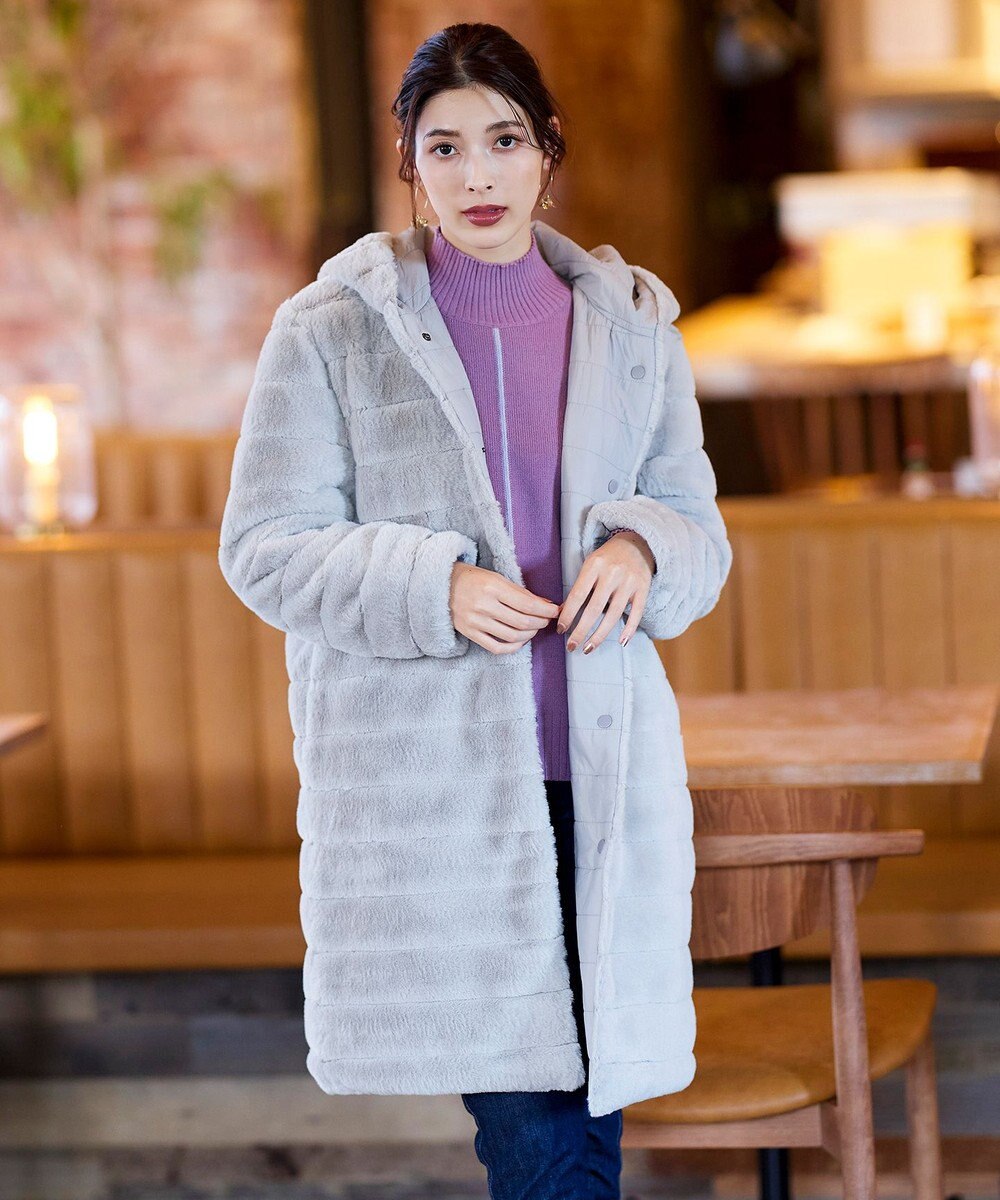 Tiaclasse 【2WAY】エコファーキルティングリバーシブルコート 