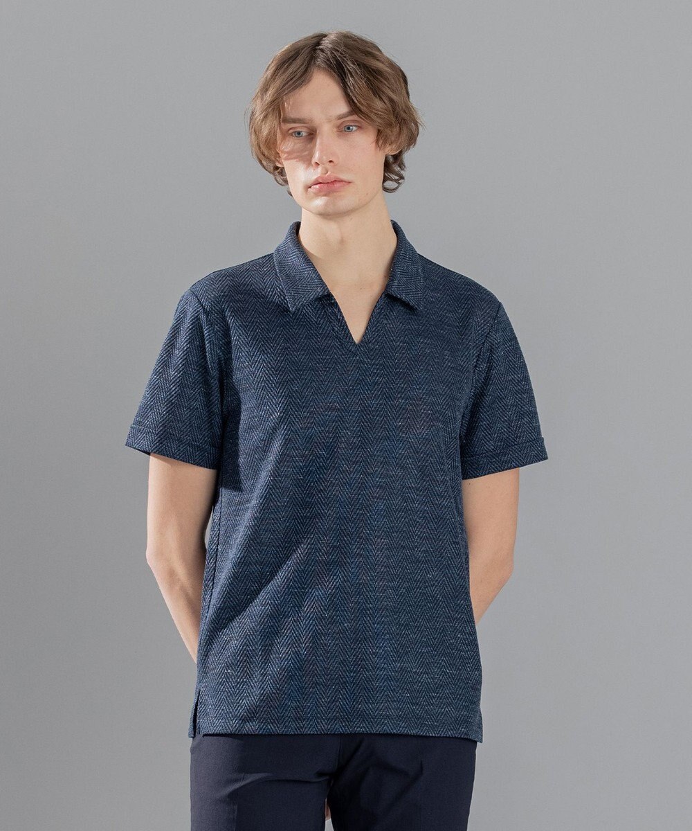 JOSEPH HOMME 【WEB限定商品】トップヘリンボンジャージー　スキッパー 