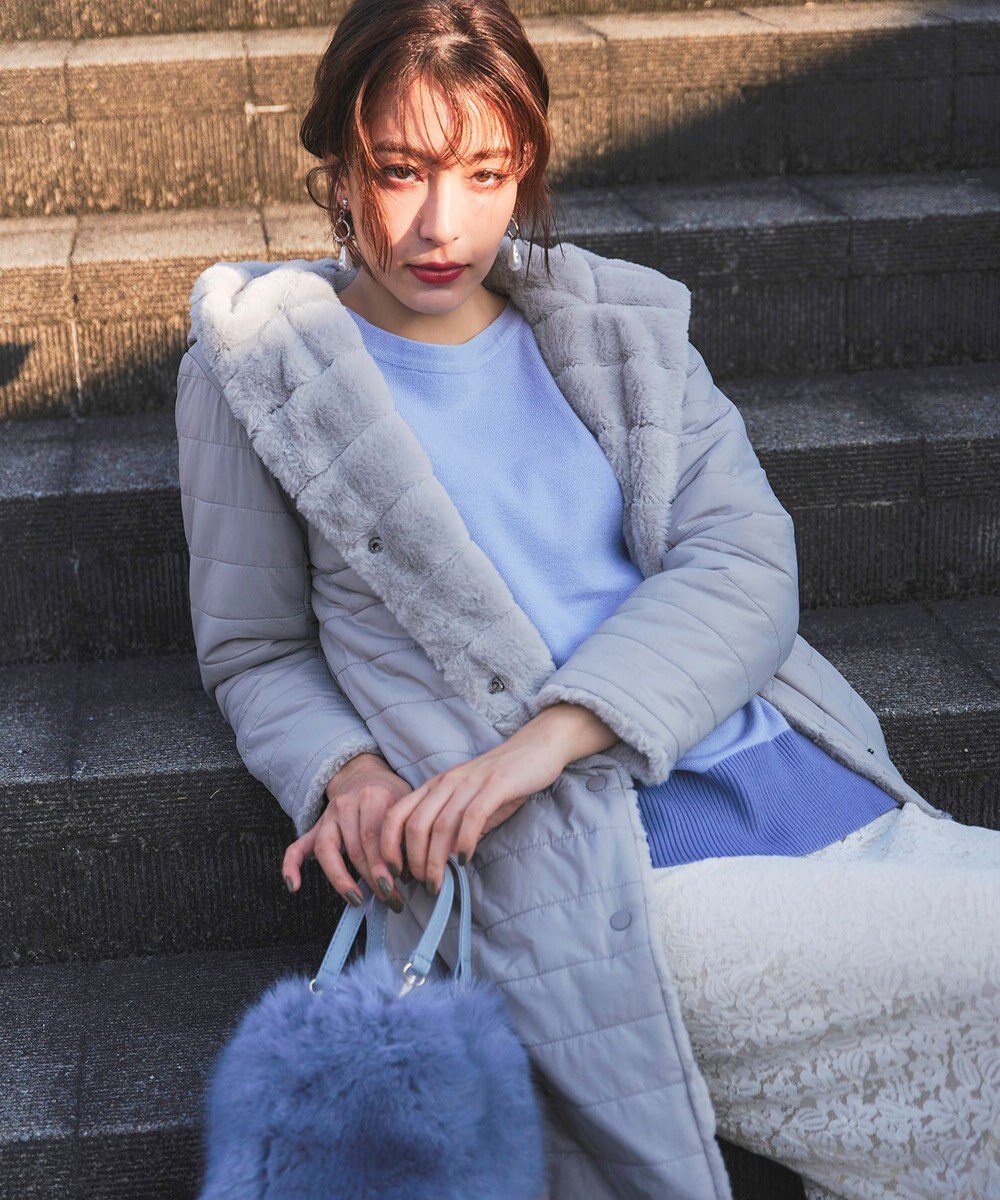 Tiaclasse 【2WAY】エコファーキルティングリバーシブルコート 