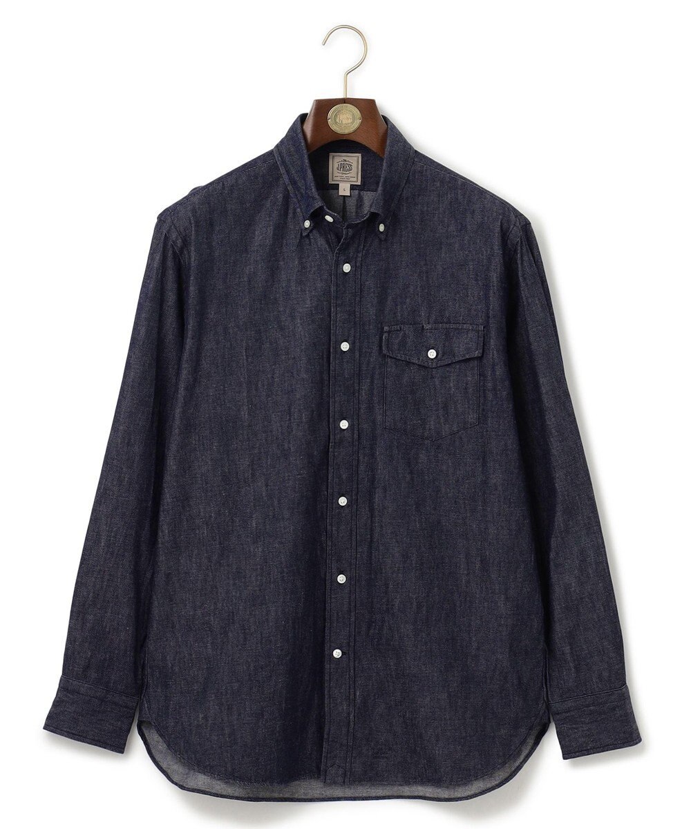 J.PRESS MEN デニムルックツイル ボタンダウンシャツ 