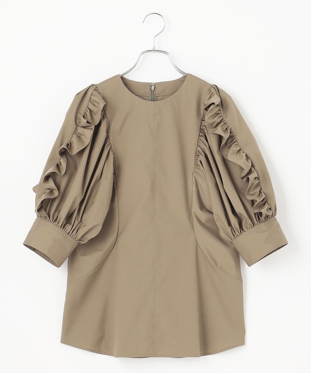 #Newans 【イージーケア】フリルスリーブブラウス 