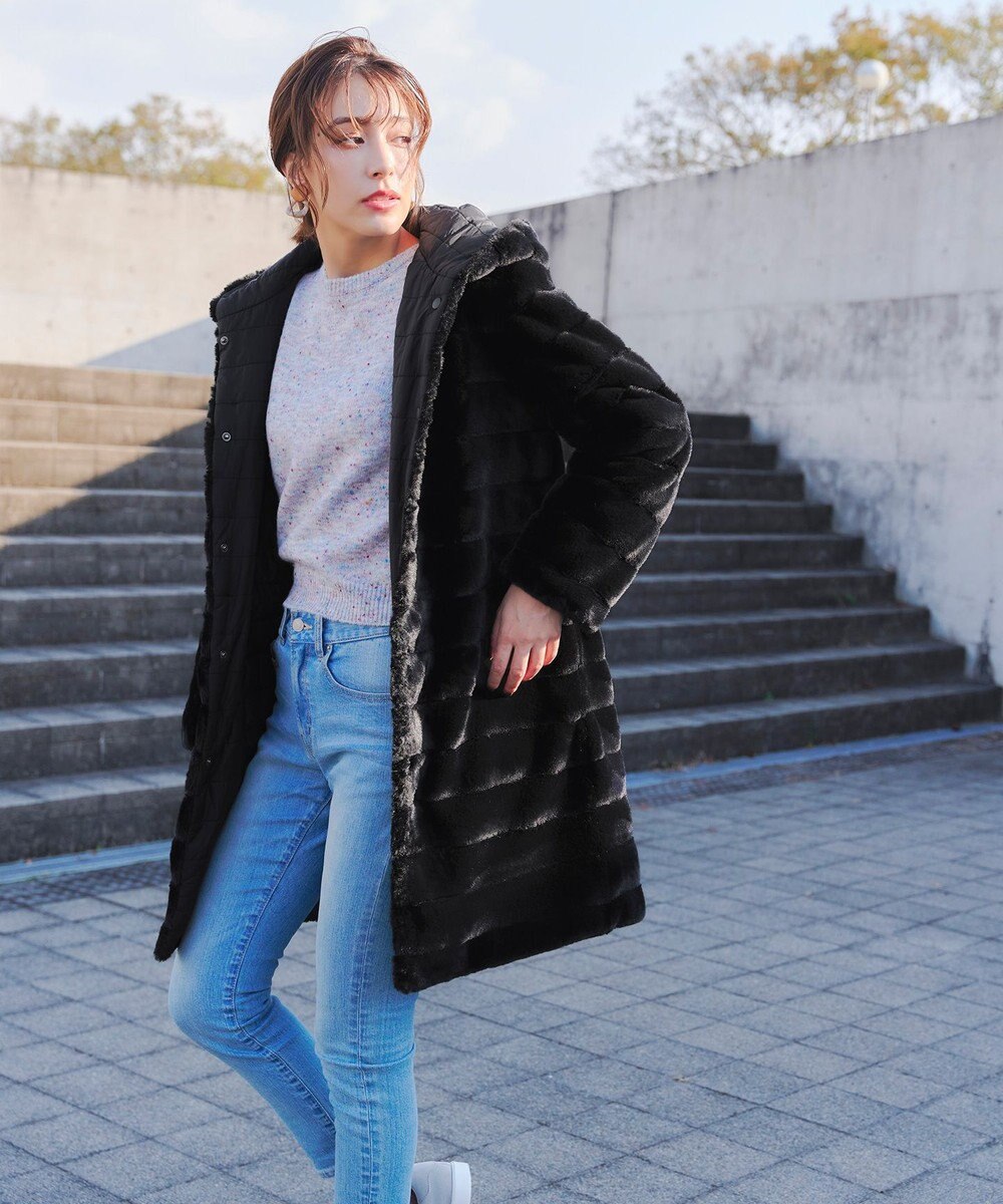 Tiaclasse 【2WAY】エコファーキルティングリバーシブルコート 