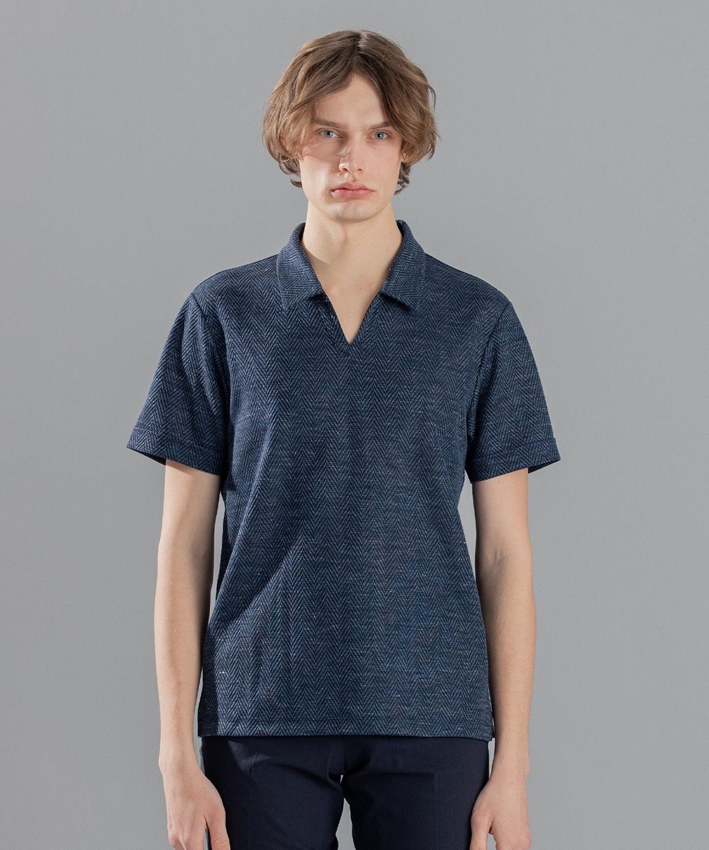 JOSEPH HOMME 【WEB限定商品】トップヘリンボンジャージー　スキッパー 