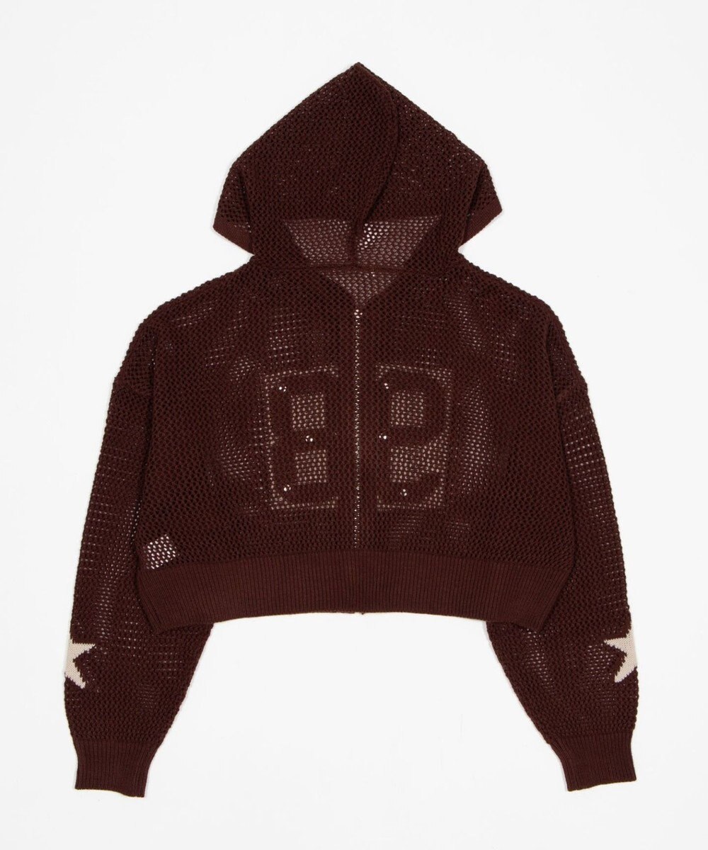 WEGO ナンバリングメッシュニットパーカー 