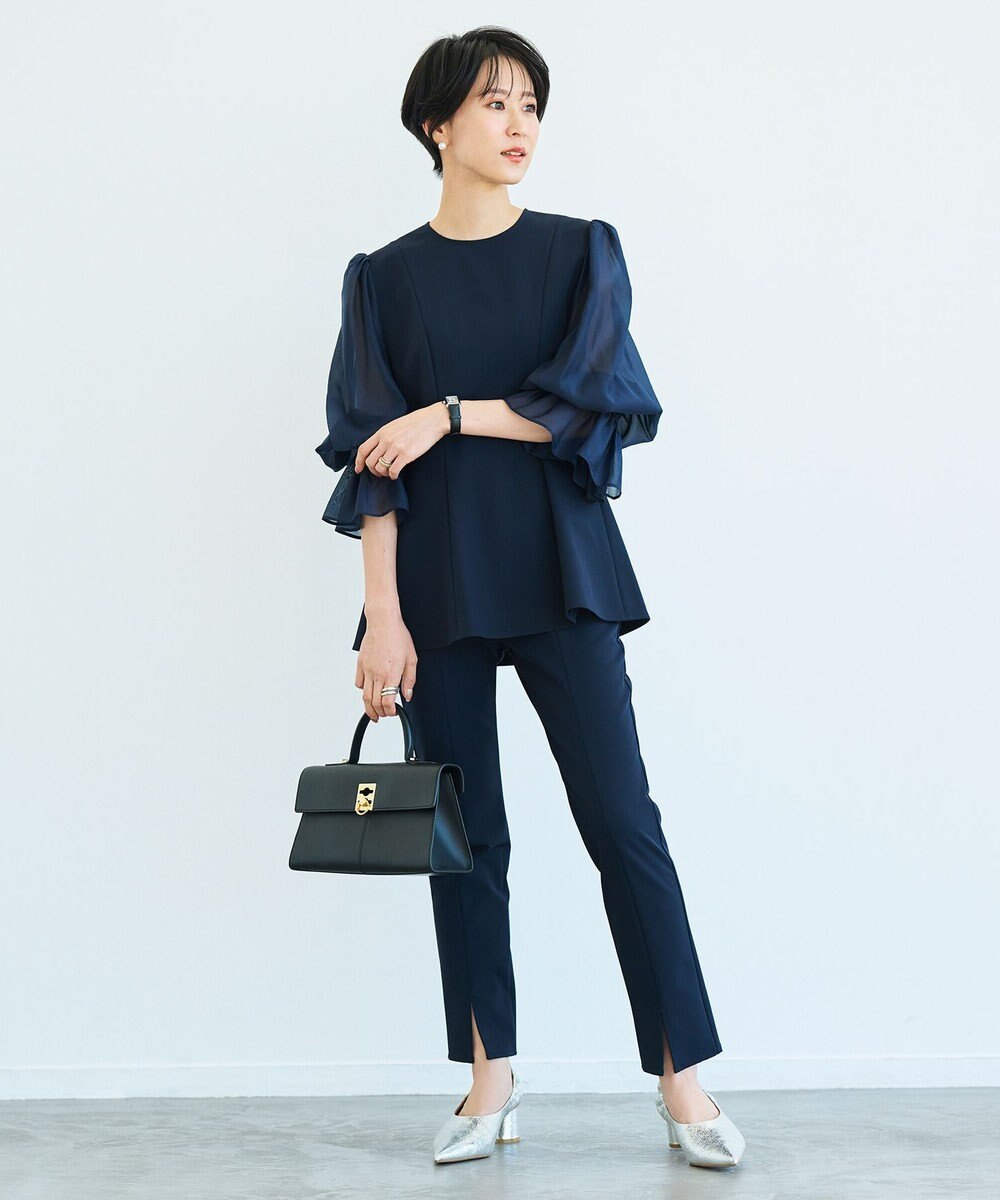 #Newans シアースリーブブラウス 