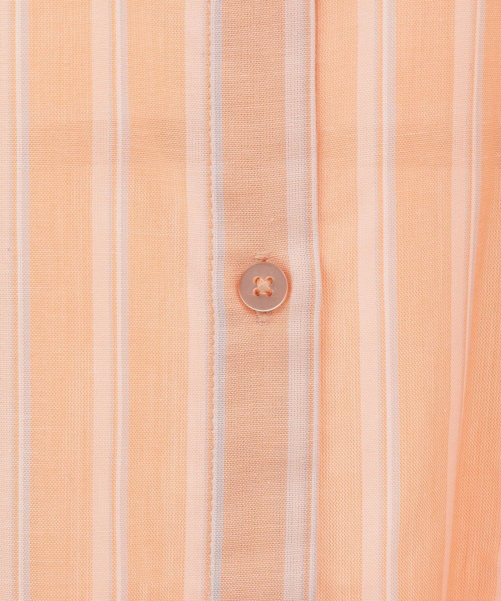 Green Parks 綿麻混５分袖ターンバックシャツ 