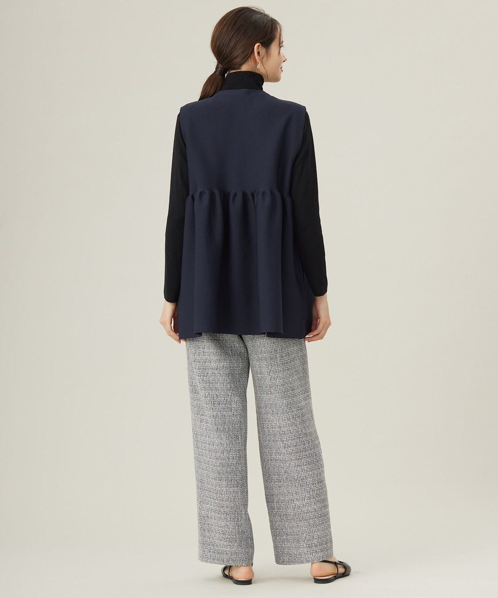 自由区 【洗える】パールディティールニット ジレ 