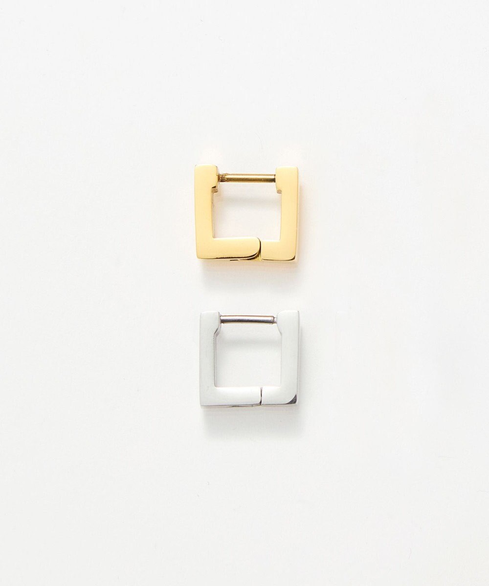 Phoebe 【金属アレルギー対応】ストレートスクエアフープピアス　ゴールド/サージカルステンレス（片耳） 