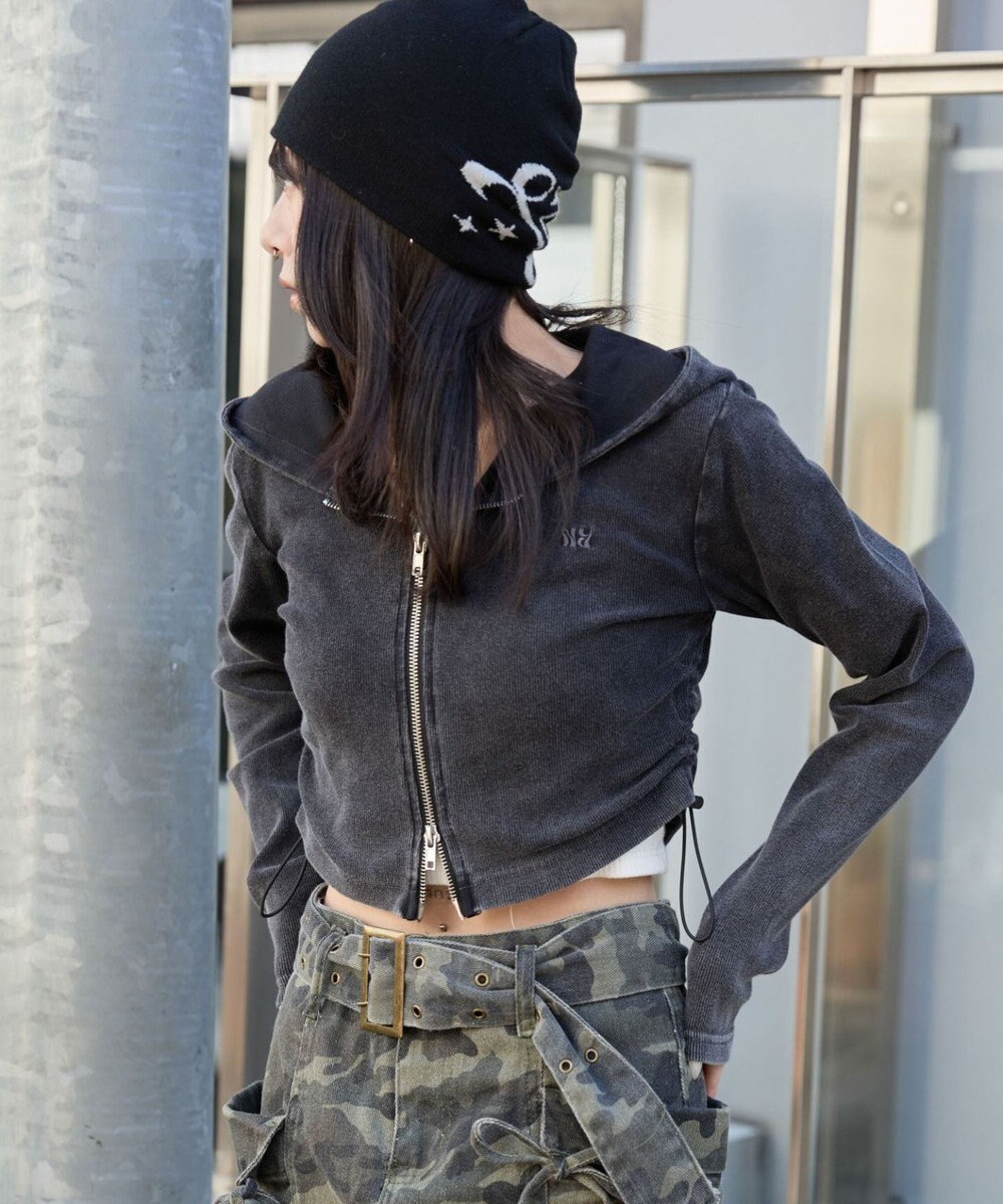 WEGO リブジップパーカー 