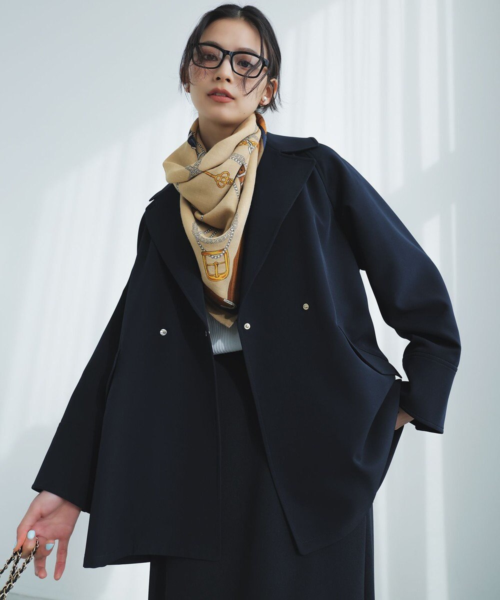 ANY SIS 【2WAY】エレカジストレッチミドルトレンチ コート 