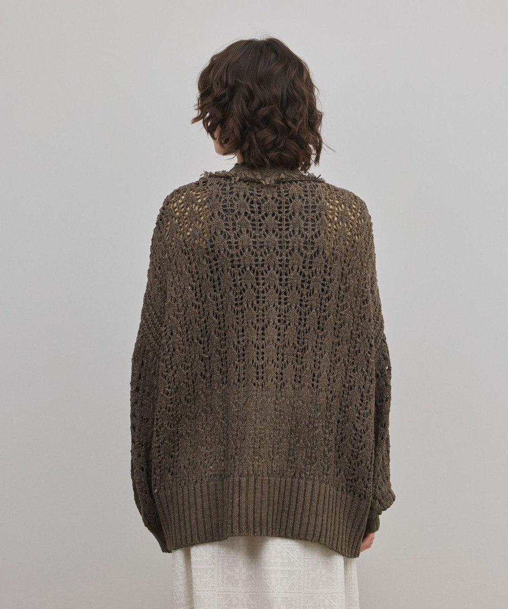 GRACE CONTINENTAL zipミドルニットカーディガン 