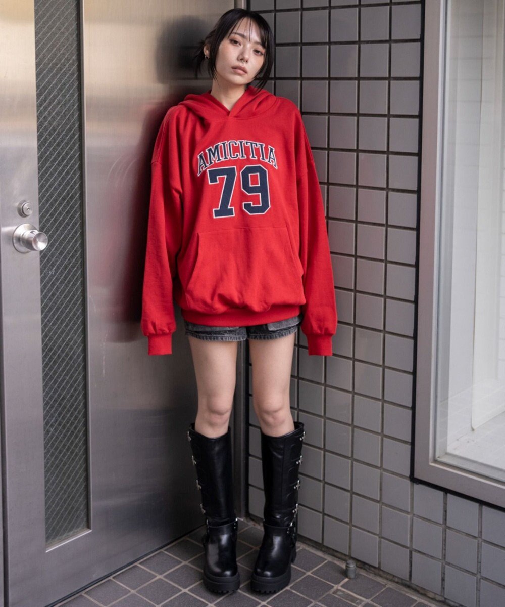 WEGO グラフィックビッグプルパーカー 