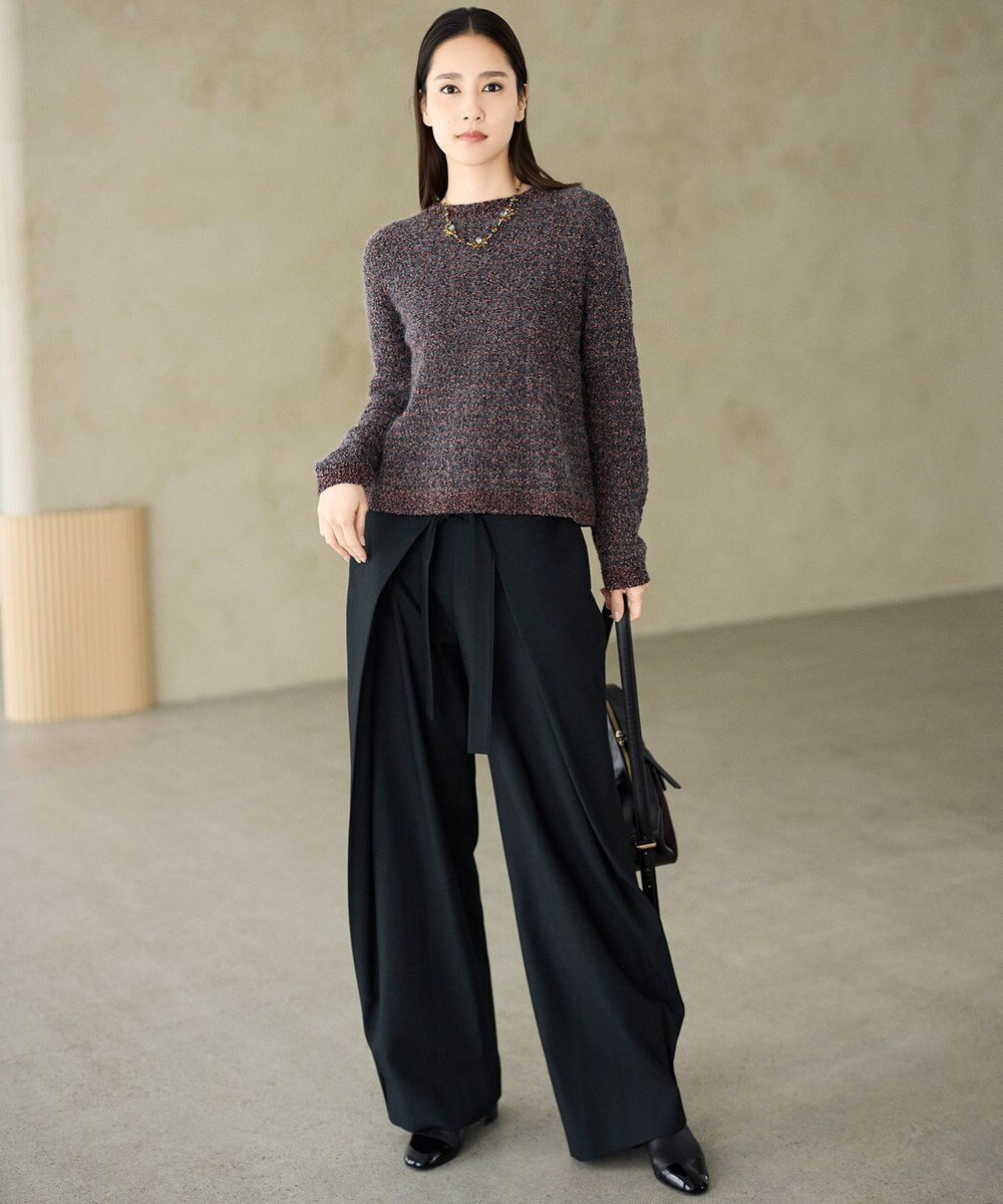 自由区 L 【SHIHOさん着用】フロントディテールラップワイド パンツ 