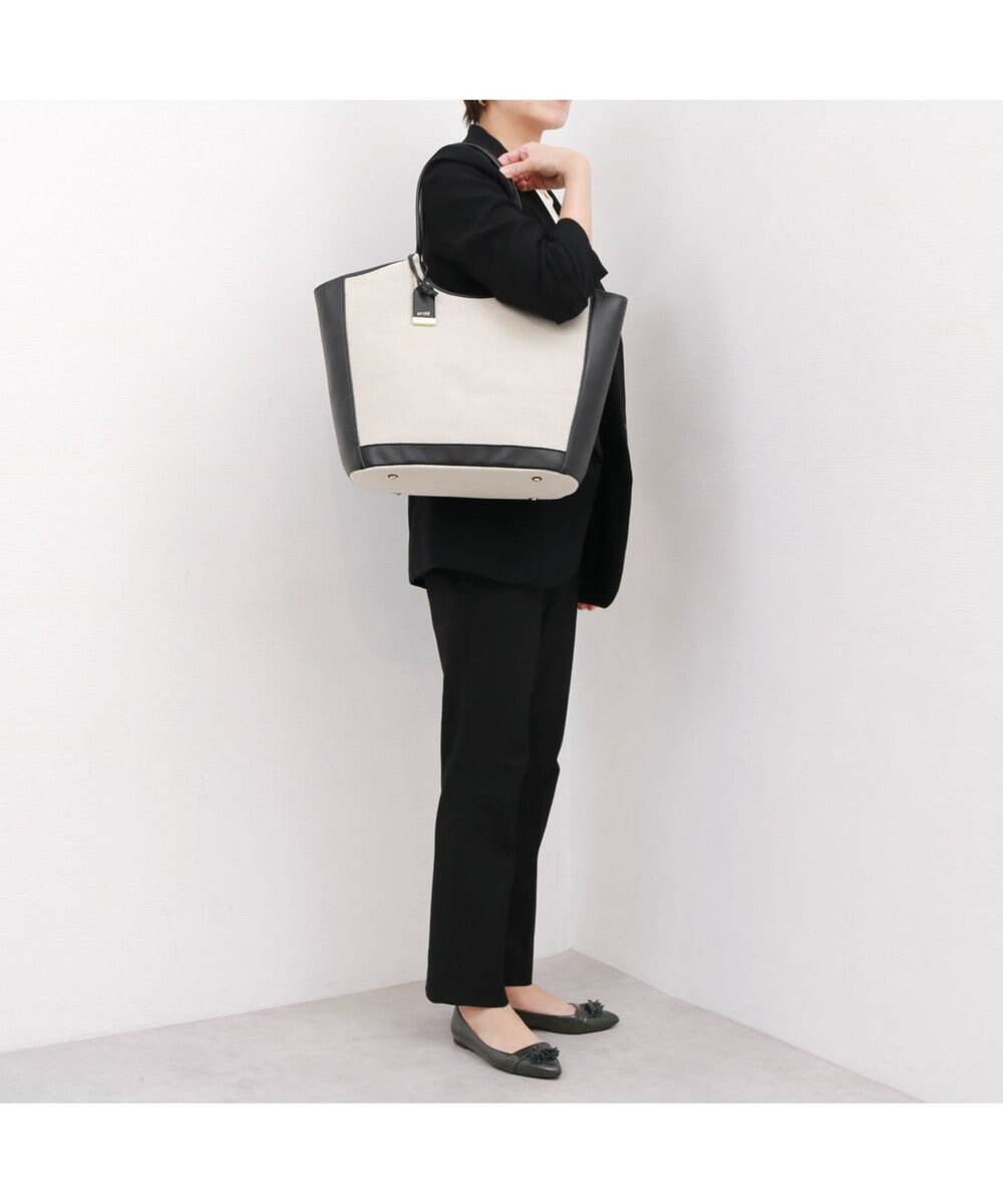 UNBILLION ペルケ perche / キャンバス・牛革トリミングトート 