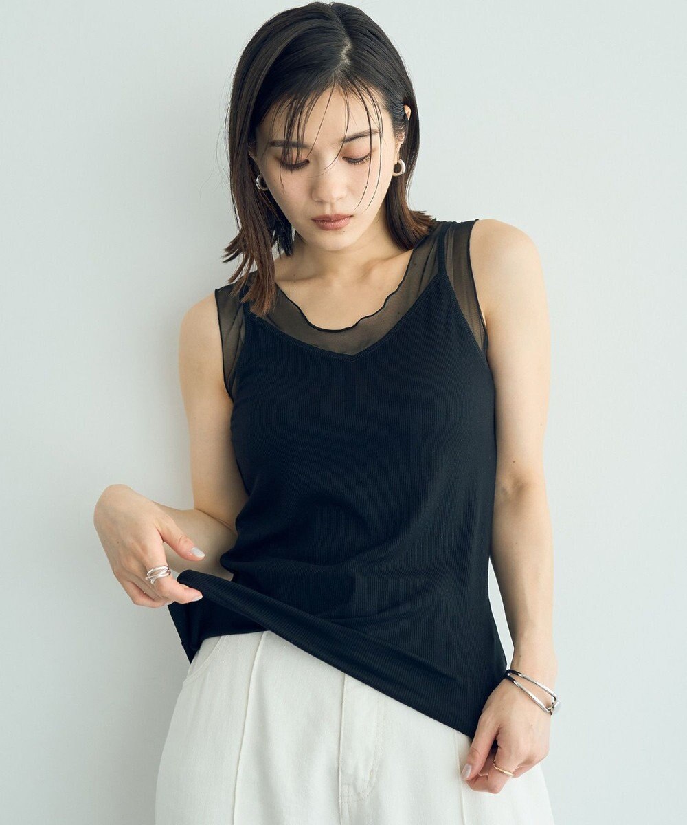 YECCA VECCA チュールMIXリブインナー 