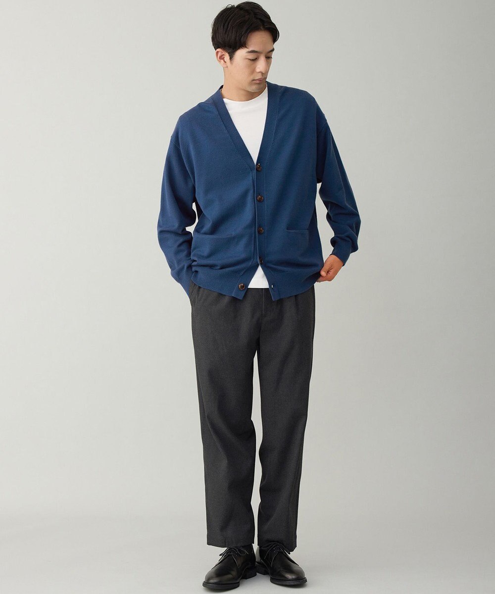 UNFILO MENS 【OCEANS YouTube 掲載/男女兼用】スムースシルキーニット カーディガン 