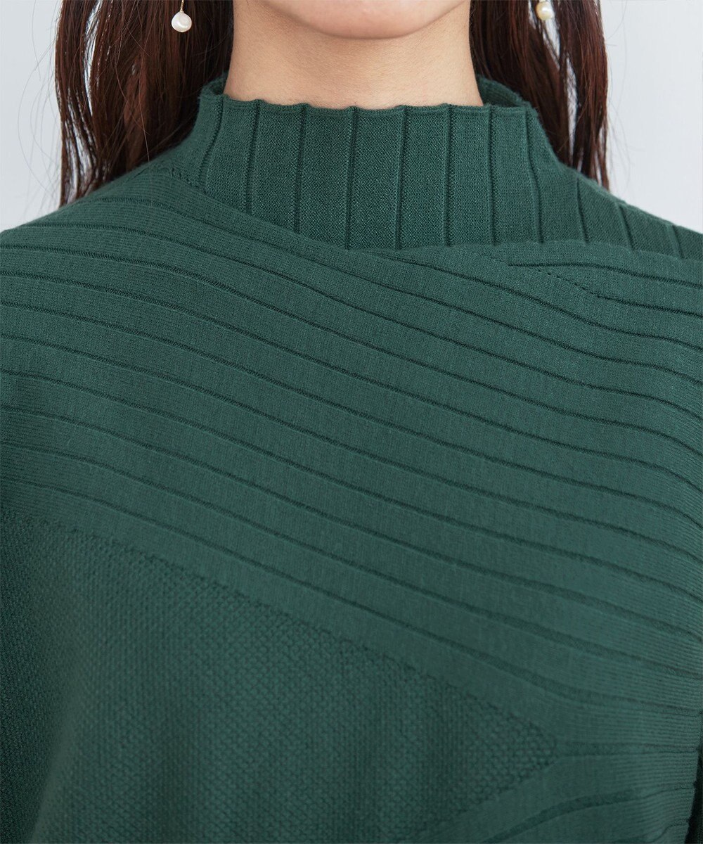 Tiaclasse 【新色追加・洗える】ランダムリブ編みドルマンニットチュニック 