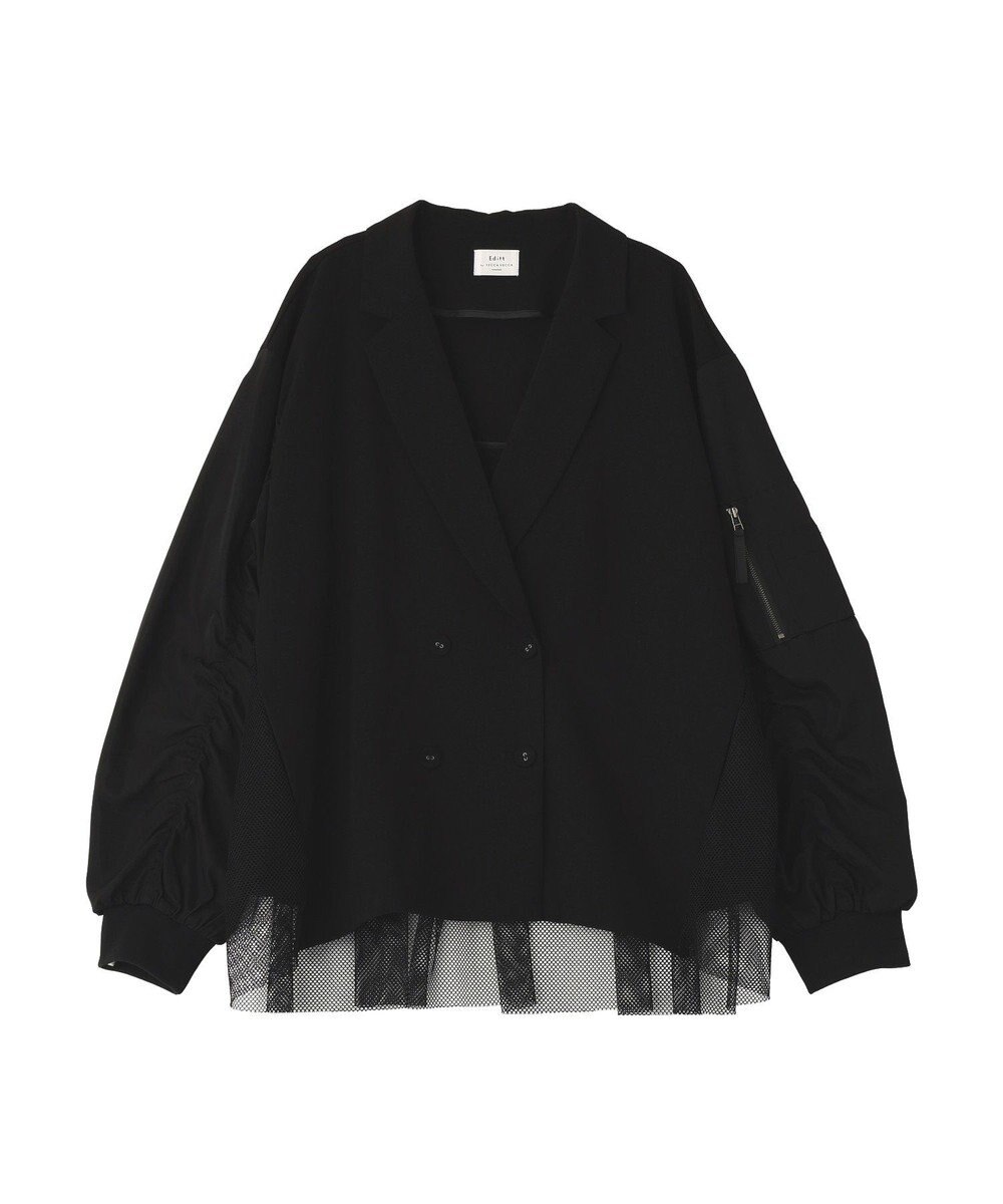 YECCA VECCA 異素材MIXテーラードジャケット 