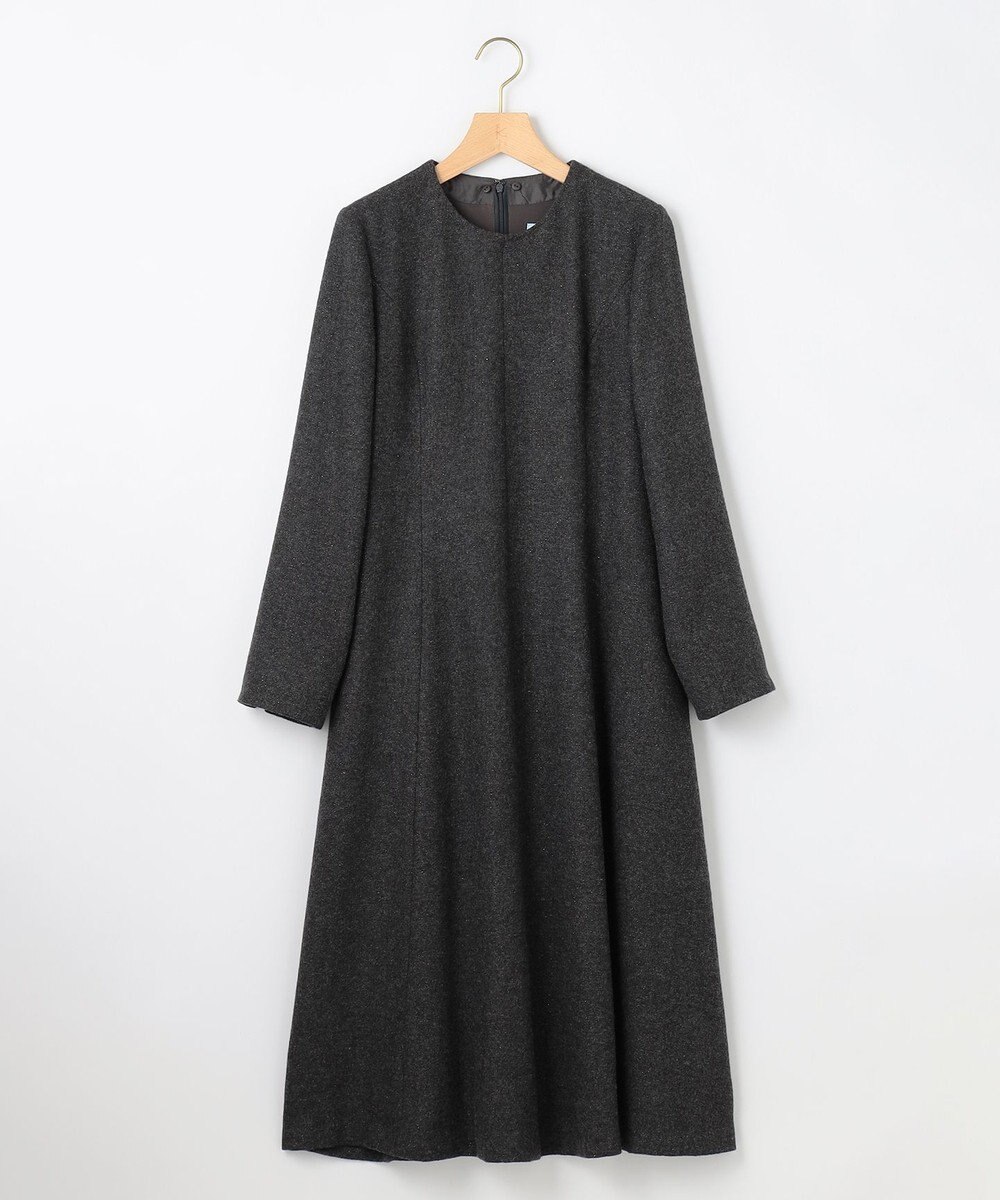 組曲 【2WAY】ラメフラノ フリル襟ワンピース 