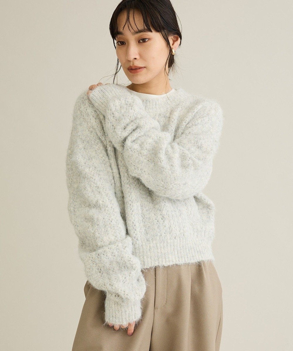 CRAFT STANDARD BOUTIQUE シャーリングスリーブニットプルオーバー 