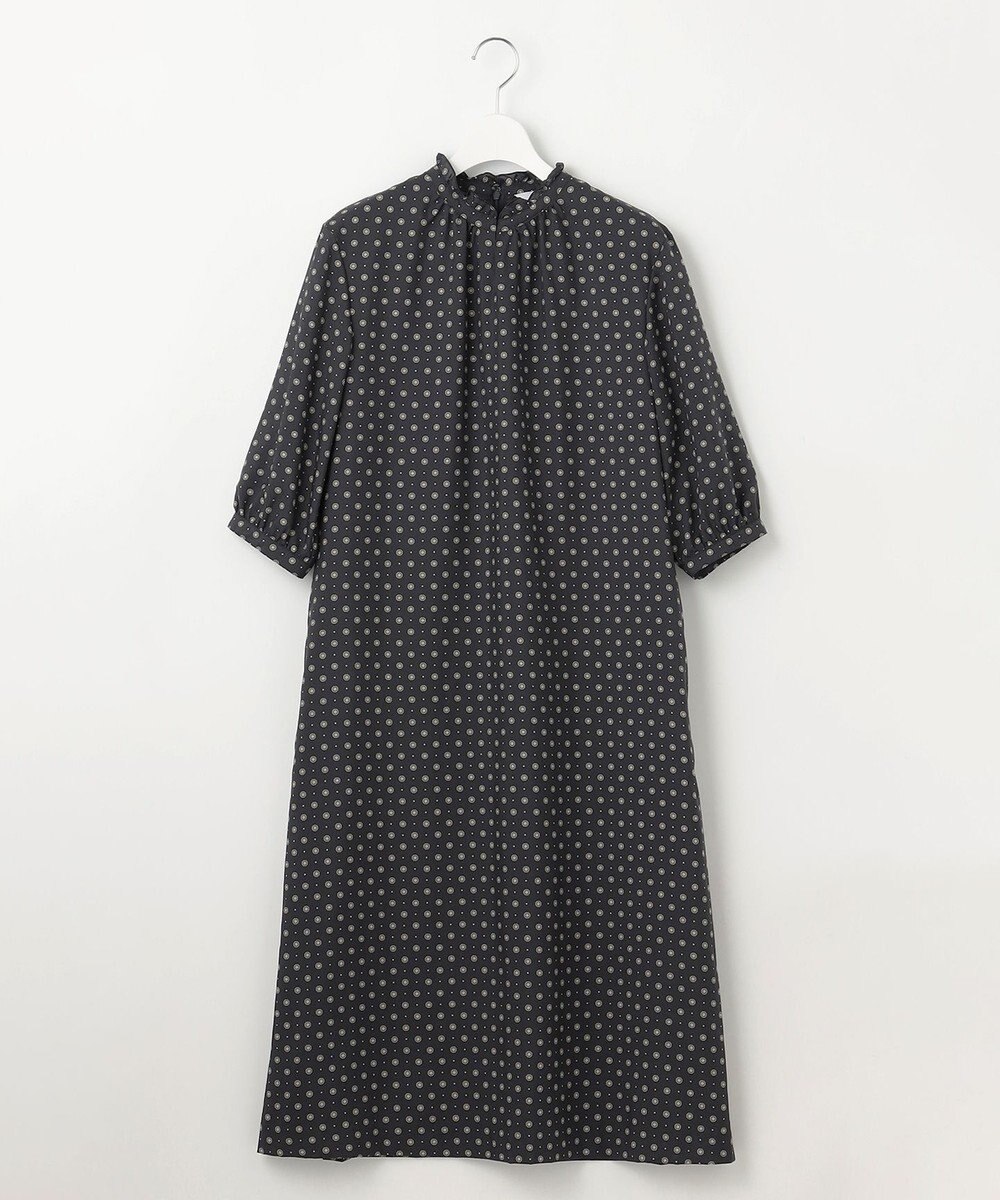 J.PRESS LADIES L 【洗える】ジオメトリックプリント ワンピース 