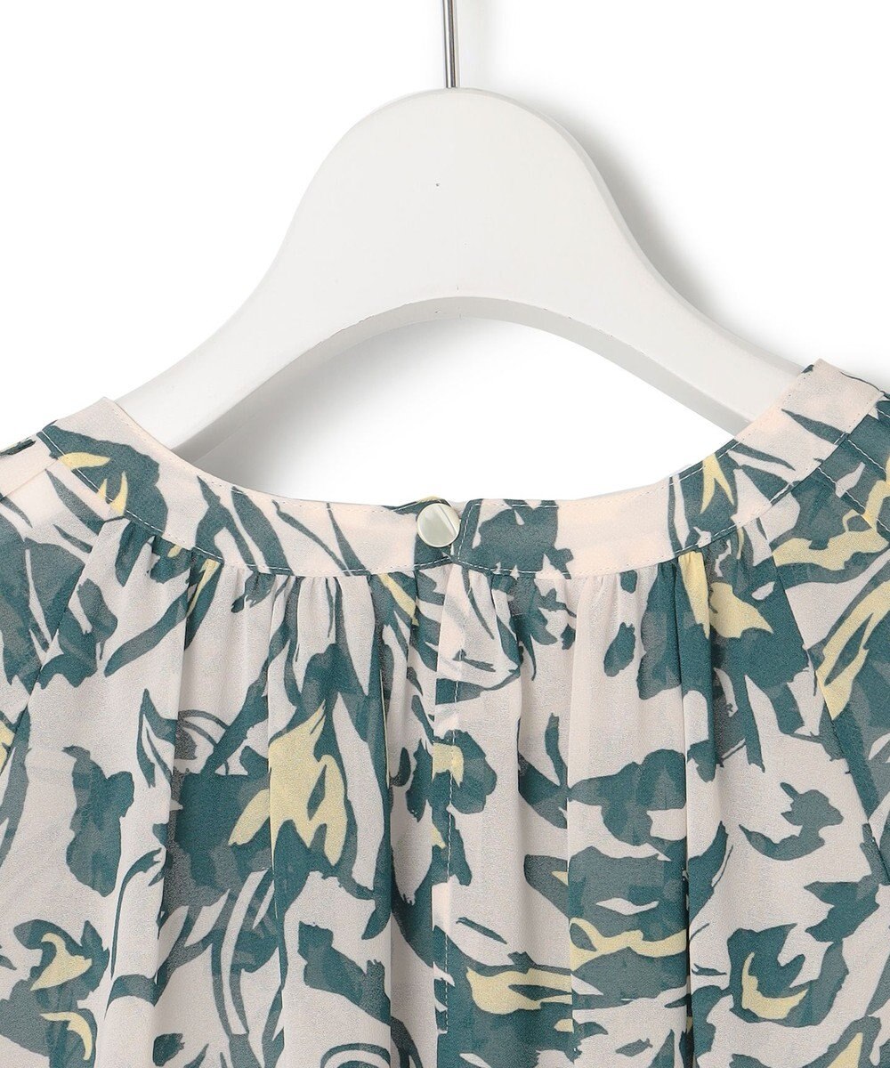 23区 【洗える】ニュアンスフラワー プリント ブラウス 