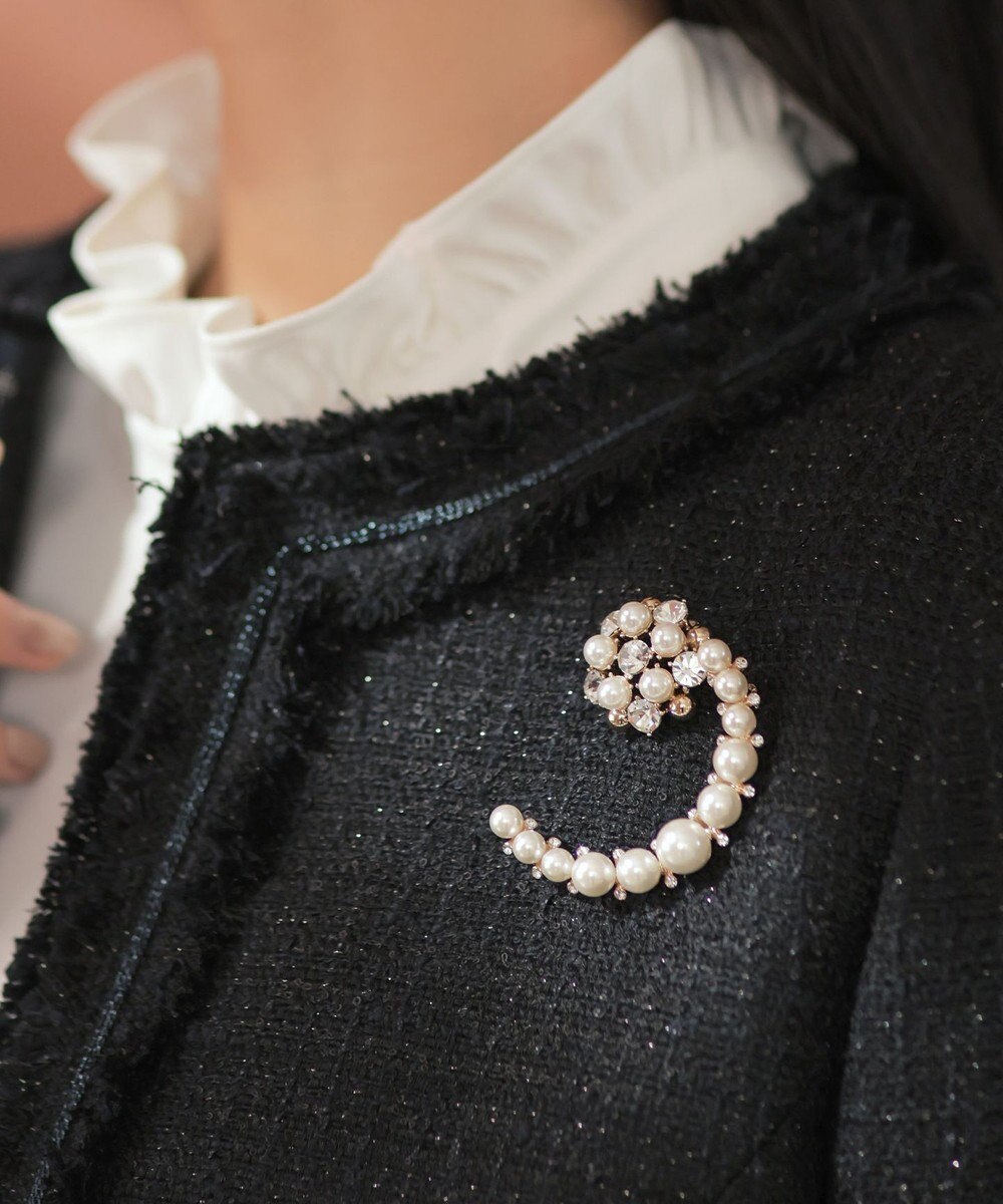 組曲 【好評につき追加販売・2セット】パールビジュー ブローチ 