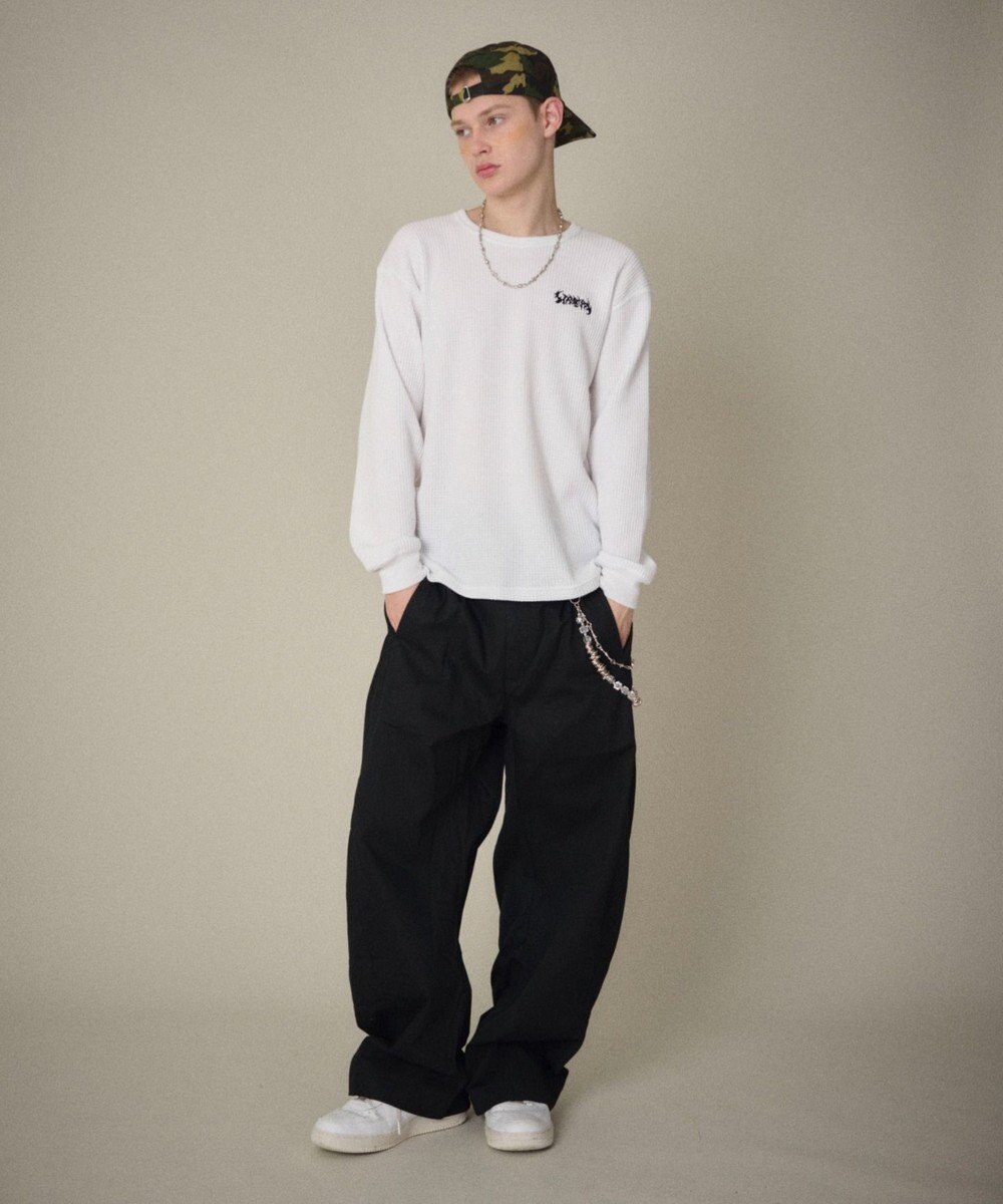 WEGO 【ユニセックス着用ITEM】ステッチカラーチノパンツ 