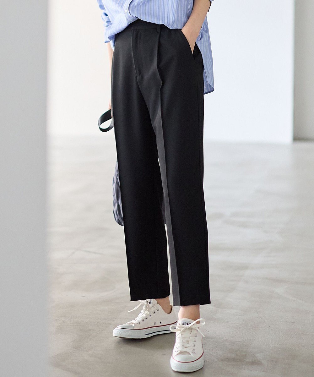 ANY L 【裏起毛/ウエストゴム】ウォームテーパードパンツ 