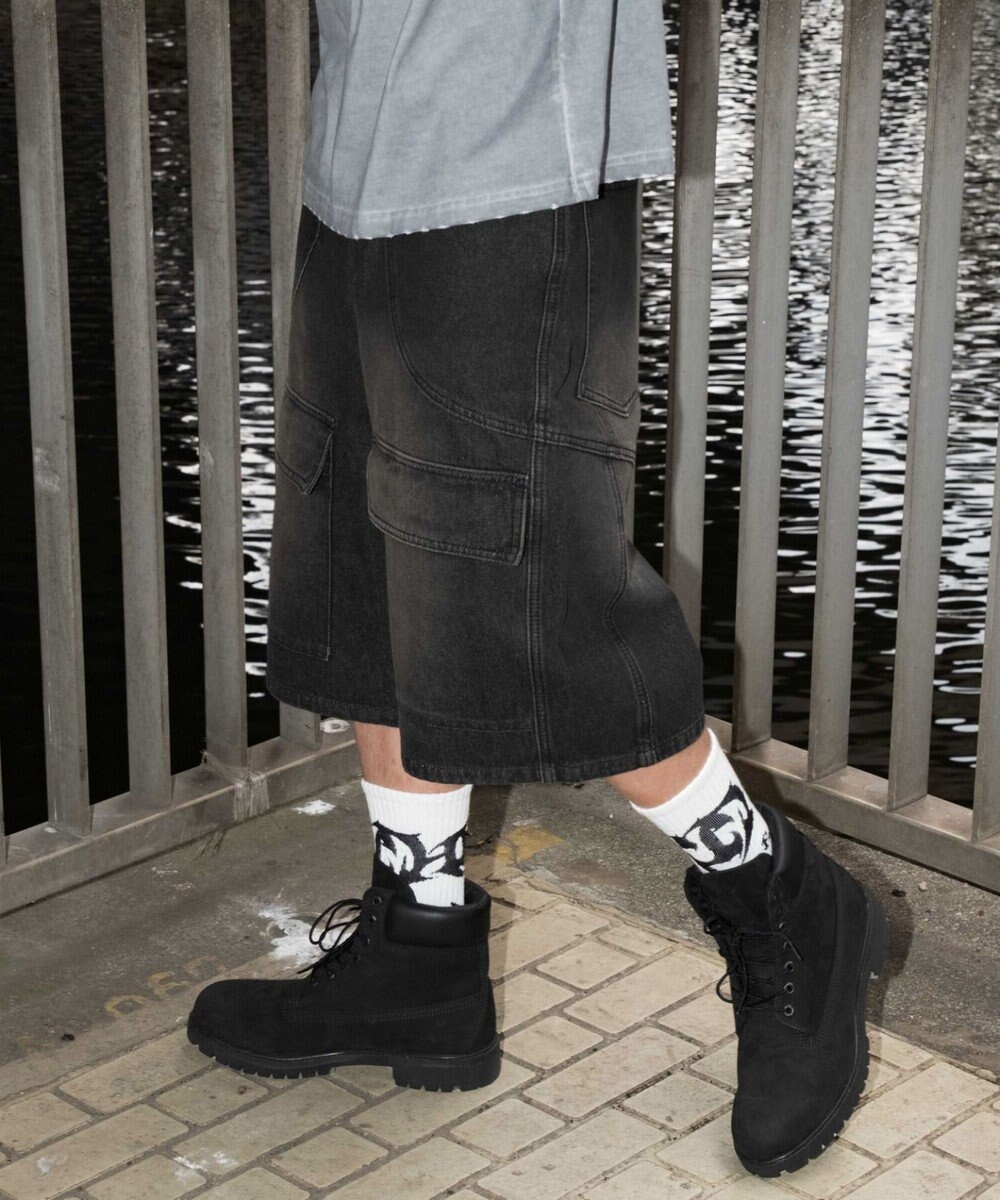 WEGO スウィッチングデニムカーゴショーツ 