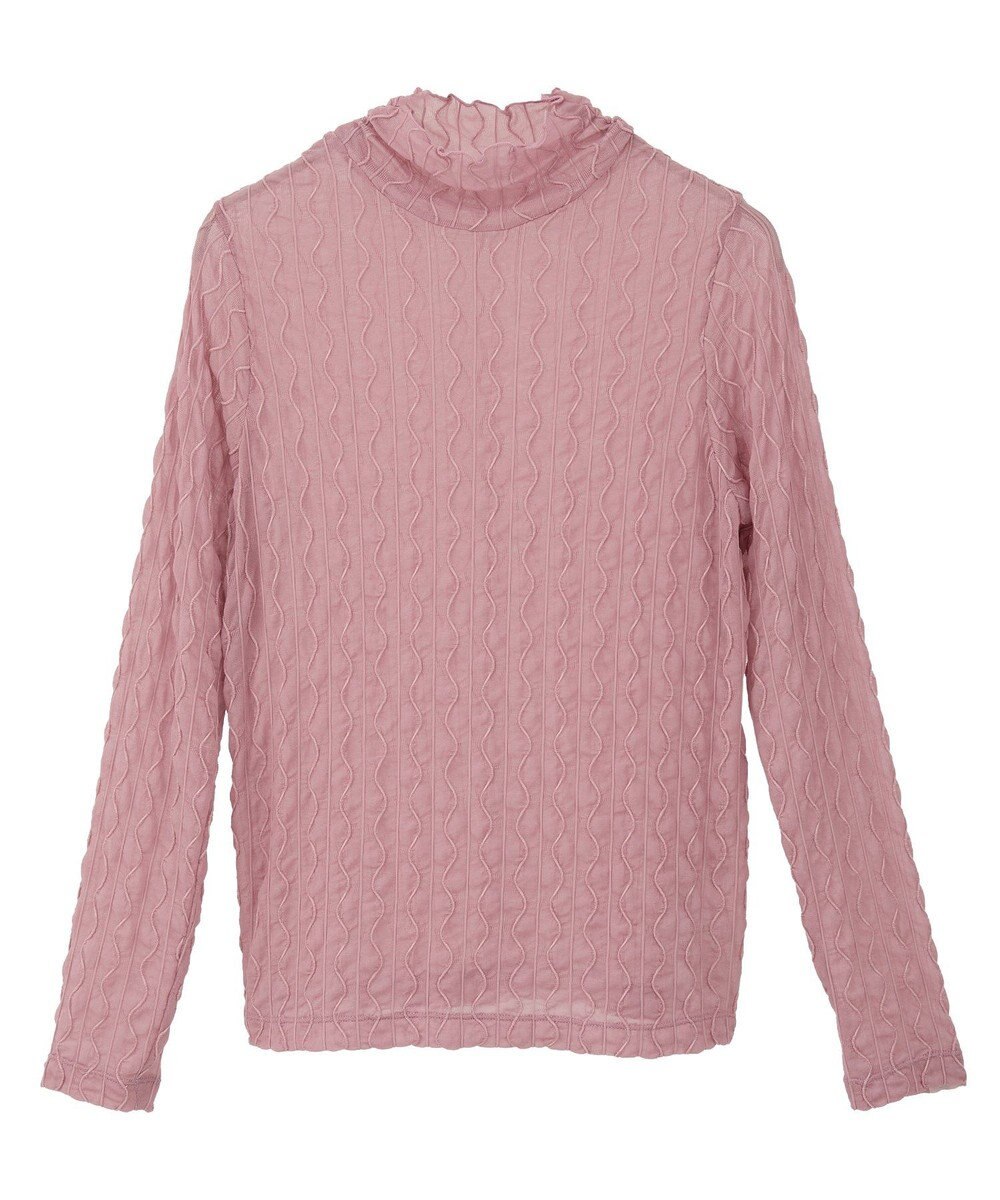 earth music&ecology ハイネックシアーうねうねプルオーバー 