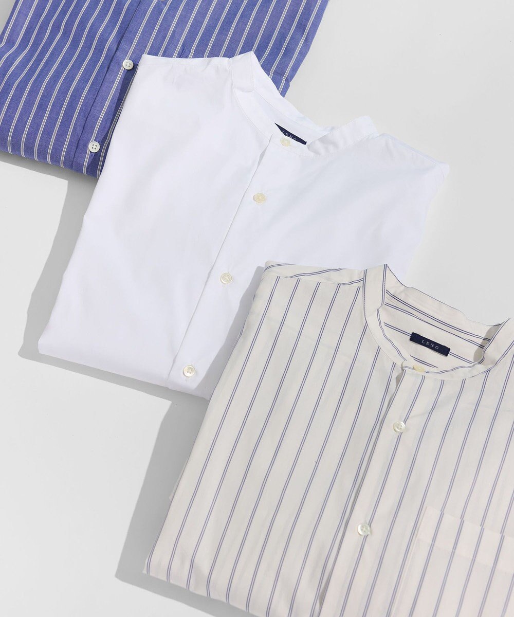 LENO BAND COLLAR SHIRTS 《UNISEX》 バンドカラーシャツ 